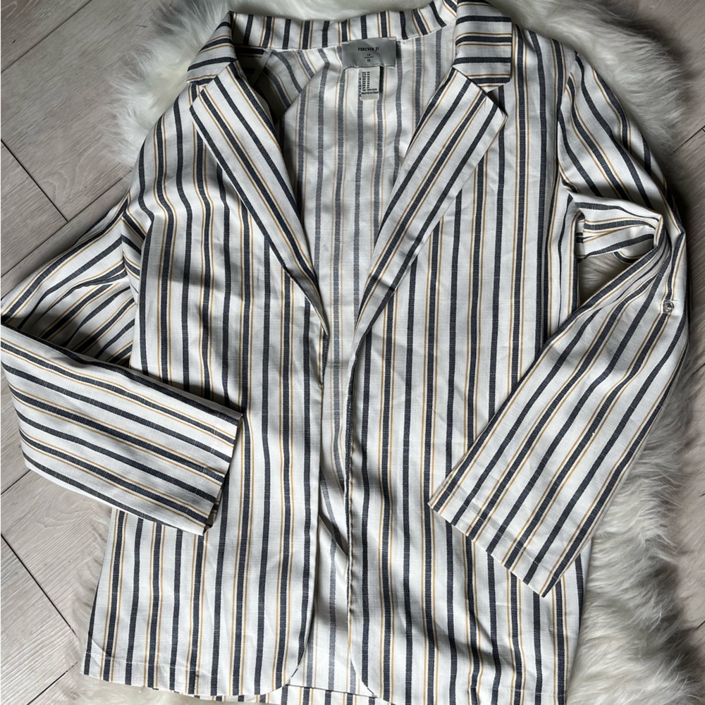Stripped long sleeve Forever 21 Blazer